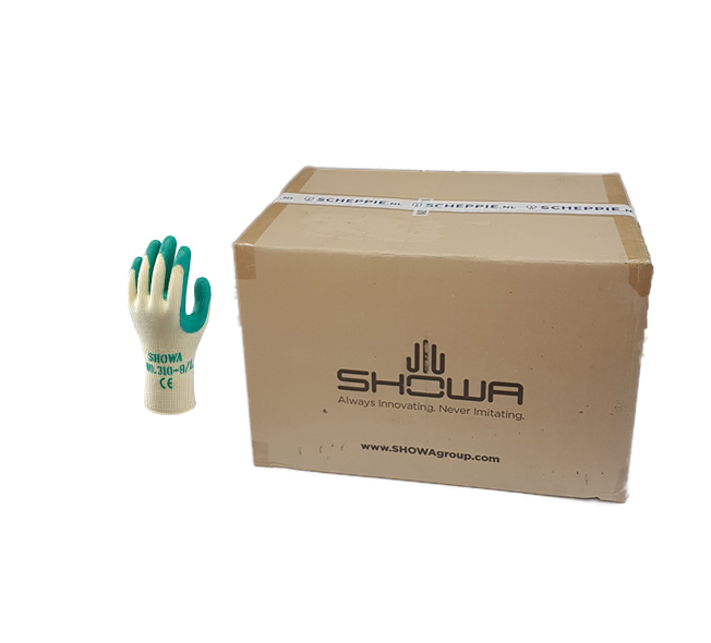 SHOWA 310, Enduction De Latex, Grip Polyvalent, Jaune/vert, 6/XS