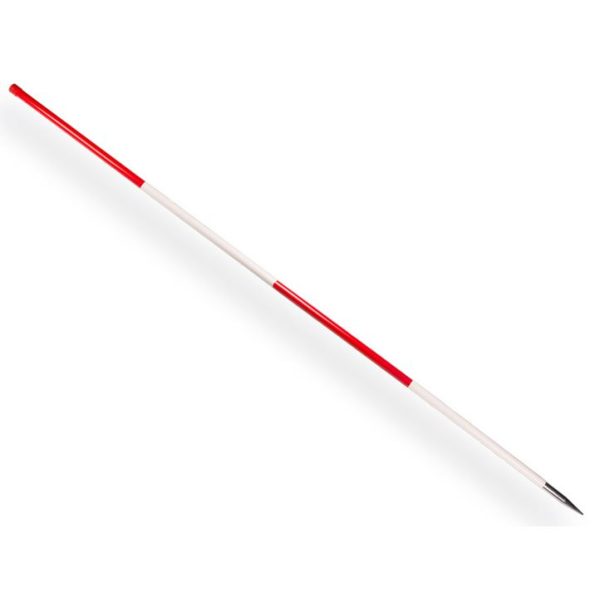 Jalonstok 2-delig metaal 216 cm, top Rood Nestle compleet