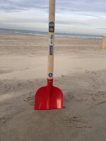 Betonschop met meetsteel 110cm, gehard, rood gelakt | ATLAS DIAMANT 1/2 0