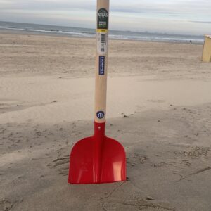 Betonschop met meetsteel 110cm, gehard, rood gelakt | ATLAS DIAMANT 1/2 0