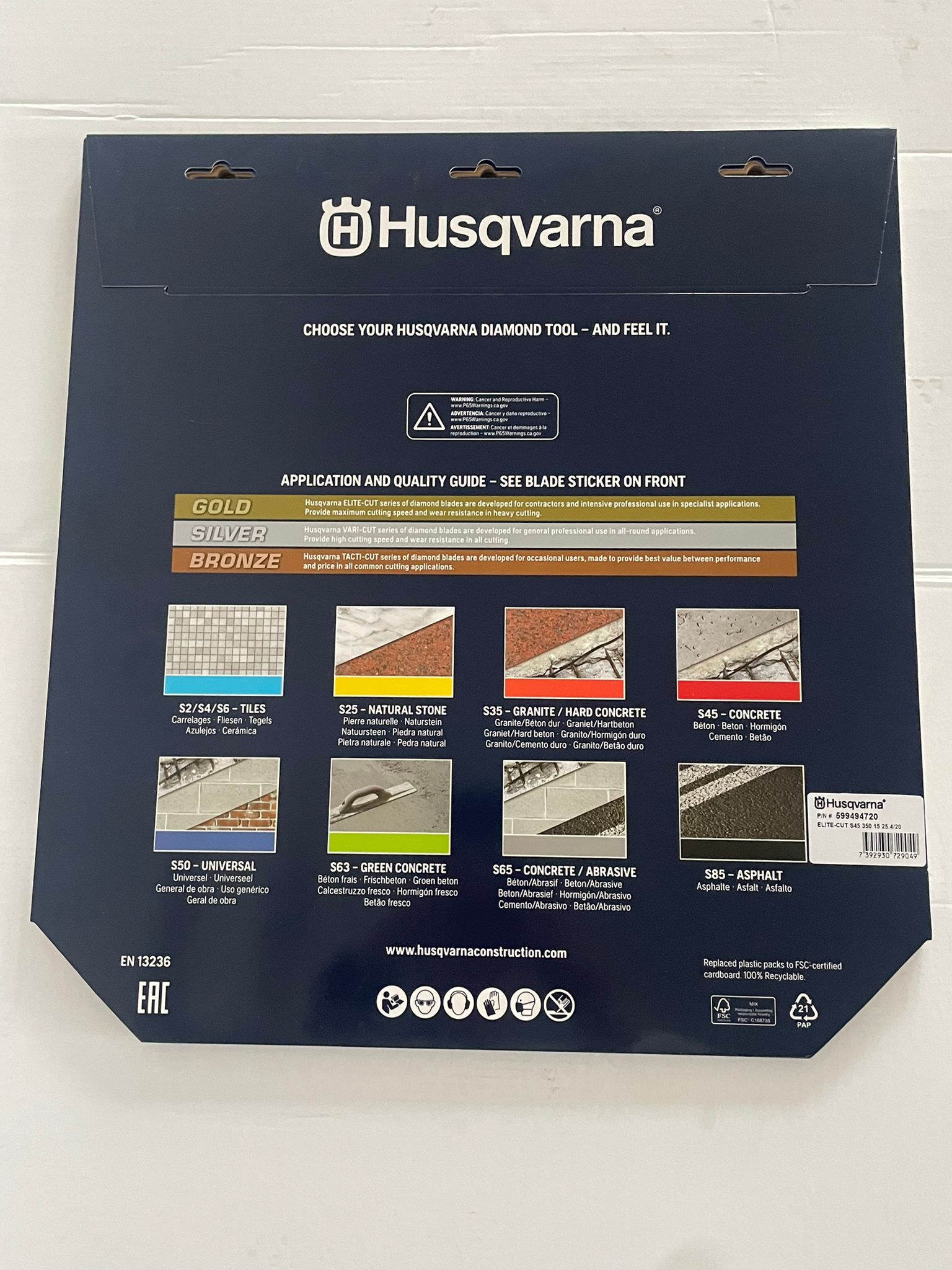 Husqvarna Elite Cut S45 Exo-Grit Diamantzaagblad 350 mm