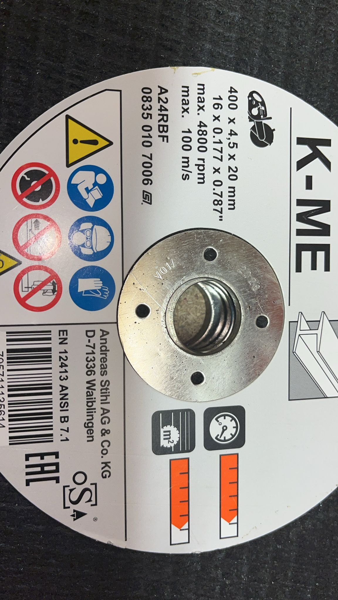 STIHL K-ME Kunsthars-Doorslijpschijf 350 mm