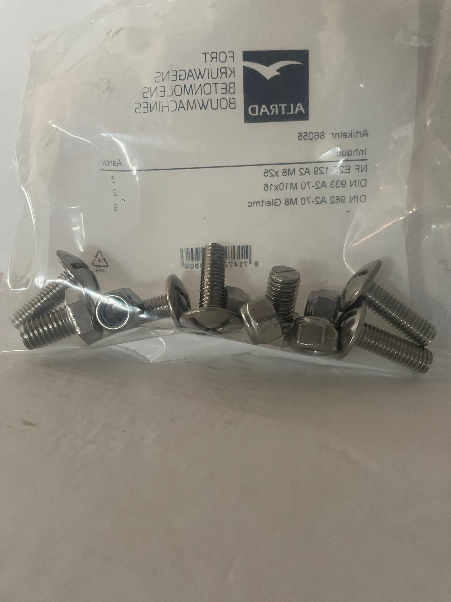 Altrad Fort Montageset – Bevestigingsset voor Kruiwagens