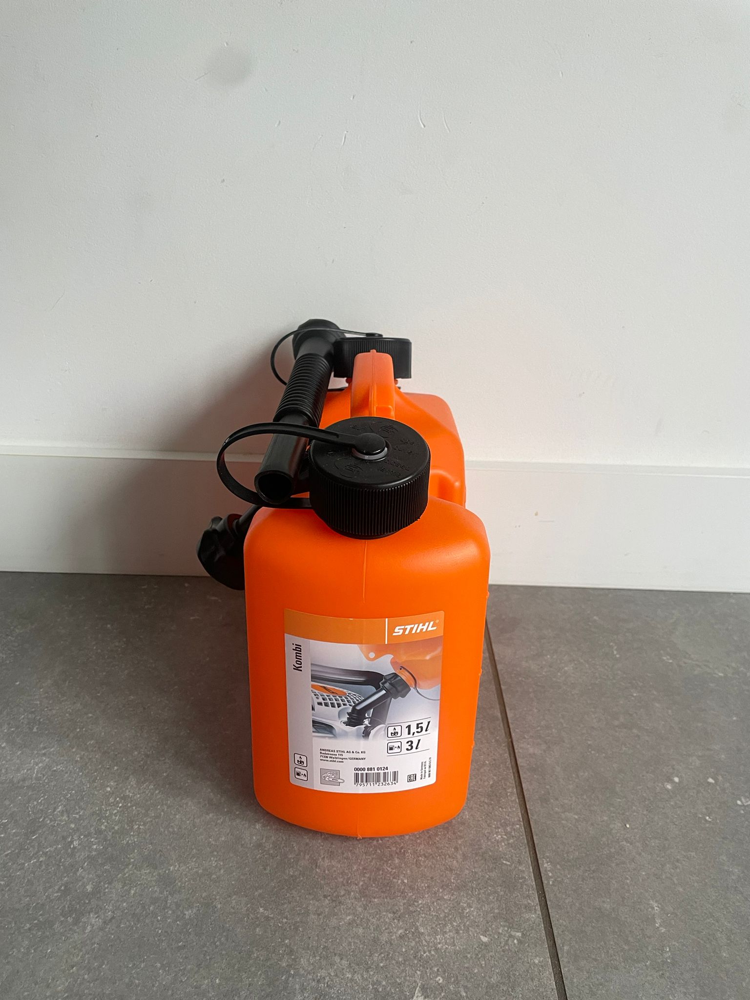 Combi Jerrycan 3L + 1,5L – Oranje – Met UN-certificaat