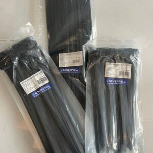 Zwarte Kabelbinders Assortiment 250mm + 370mm + 750mm